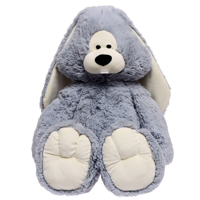 фото Мягкая игрушка «заяц ушастый», цвет серый, 50 см прима тойс