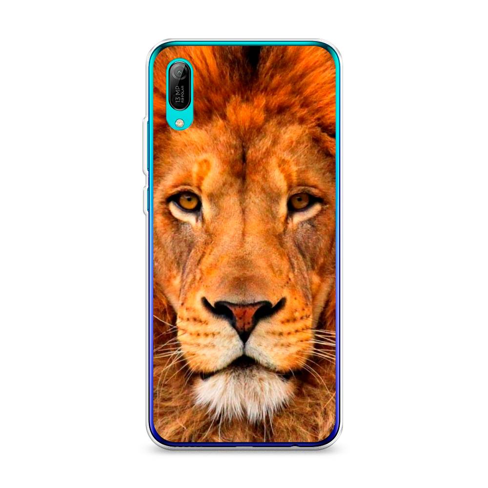 

Чехол на Huawei Y6 Pro 2019 "Благородный лев", Оранжевый, 68150-1
