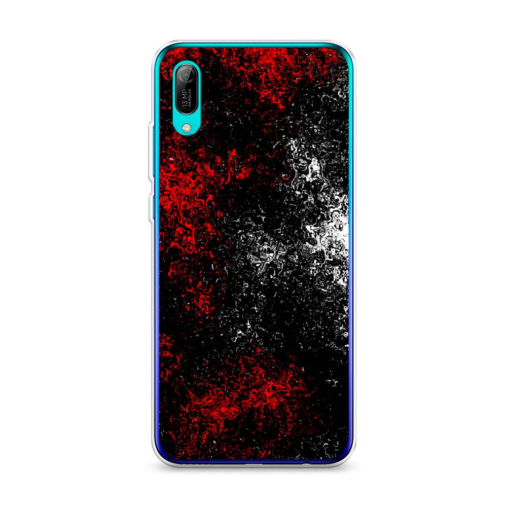 

Чехол на Huawei Y6 Pro 2019 "Монотипия", Красный;черный;белый, 68150-3