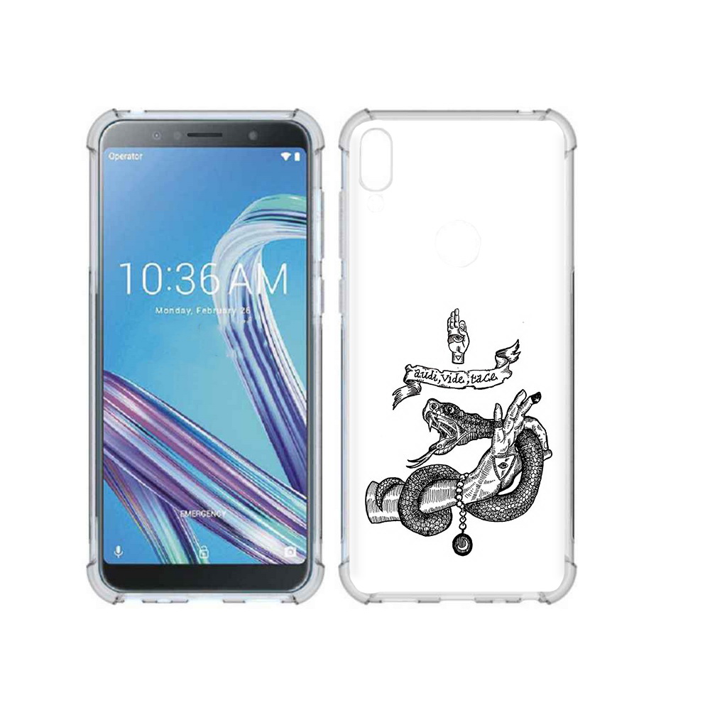Чехол MyPads Tocco для Asus ZenFone Max Pro (ZB602KL) змея на руке рисунок