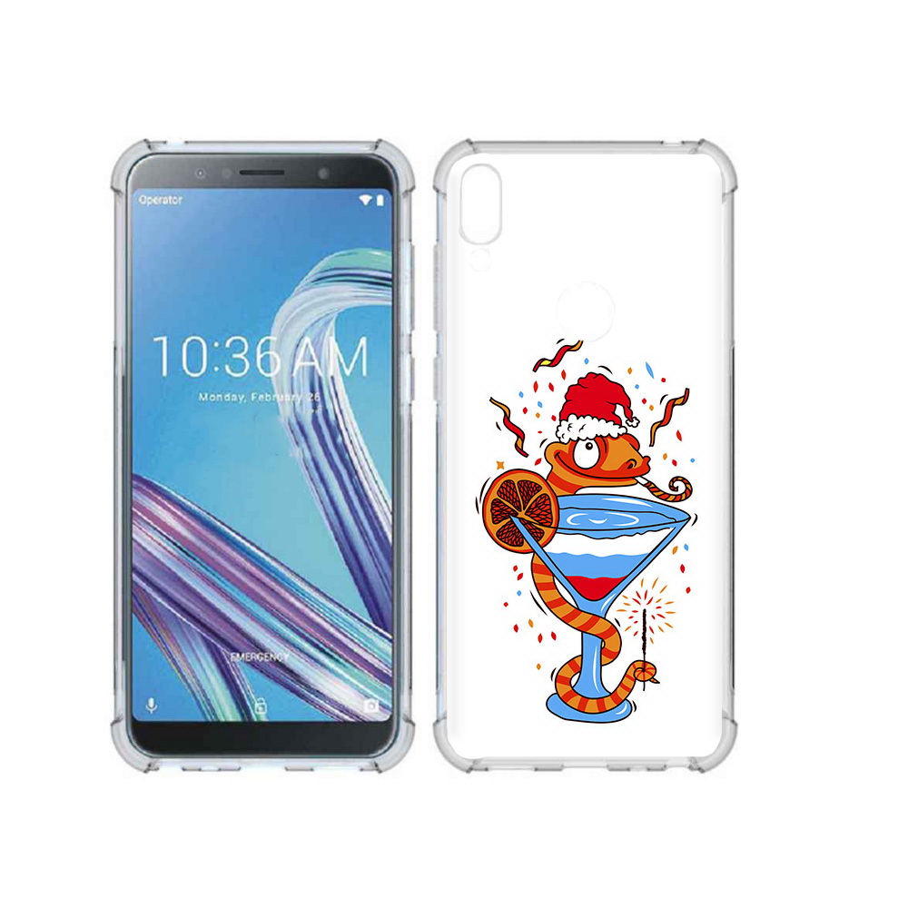 

Чехол MyPads Tocco для Asus ZenFone Max Pro (ZB602KL) змейка, Прозрачный, Tocco