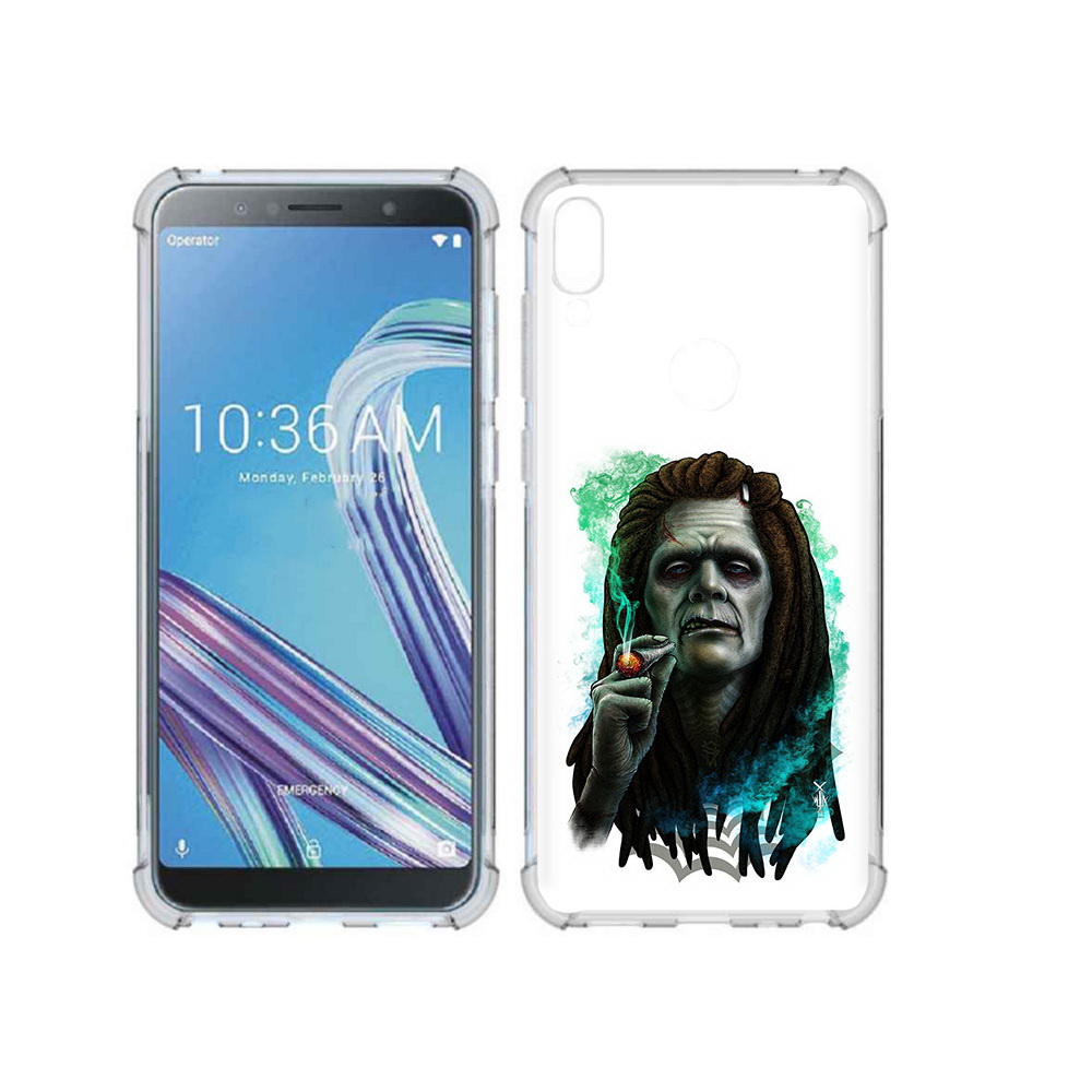 

Чехол MyPads Tocco для Asus ZenFone Max Pro (ZB602KL) зеленый мужчина с сигаретой, Прозрачный, Tocco