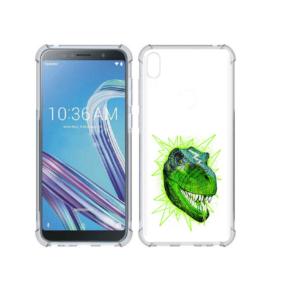 Чехол MyPads Tocco для Asus ZenFone Max Pro (ZB602KL) зеленый динозавр