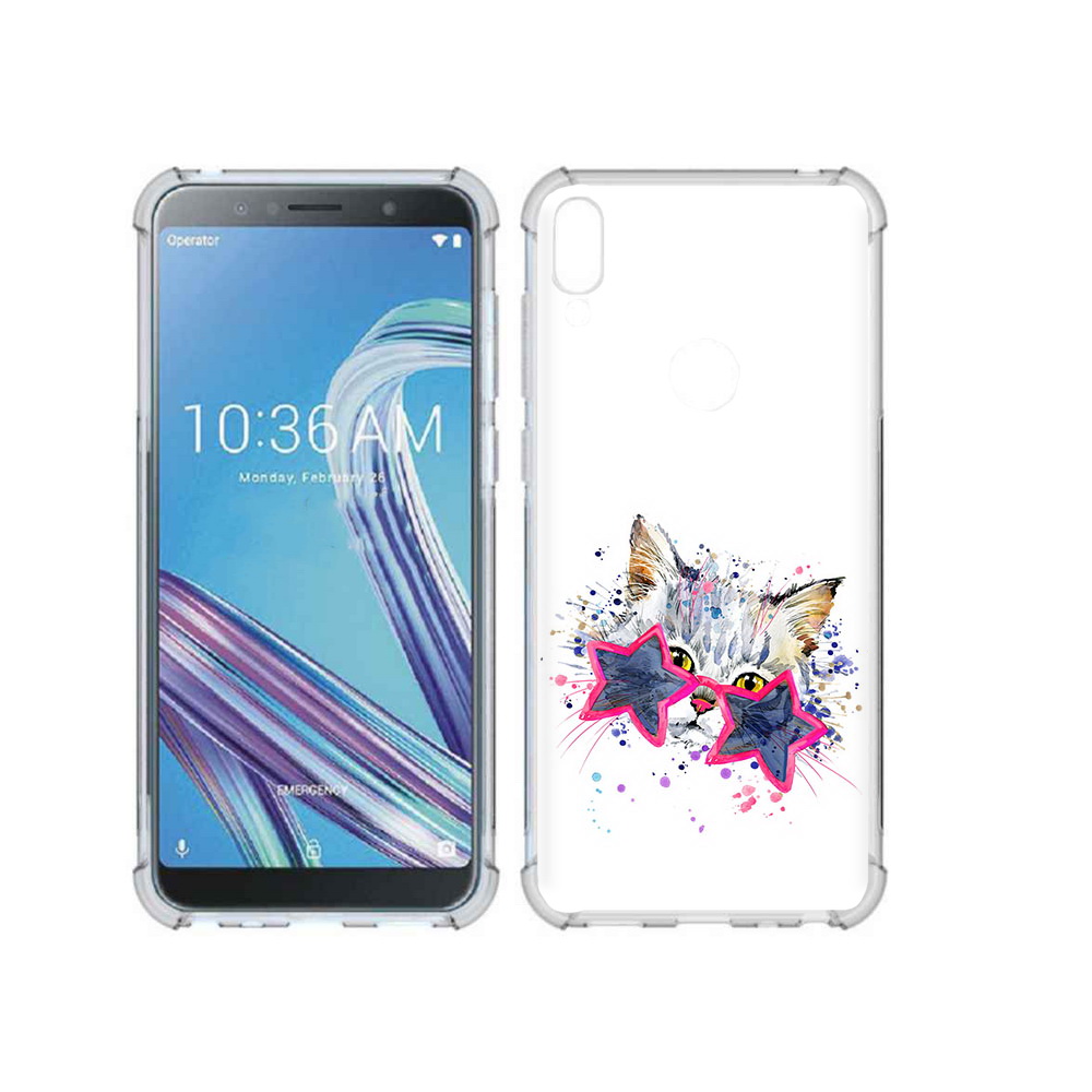 

Чехол MyPads Tocco для Asus ZenFone Max Pro (ZB602KL) звездные очки, Прозрачный, Tocco