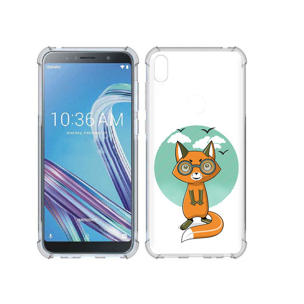 

Чехол MyPads Tocco для Asus ZenFone Max Pro (ZB602KL) задумчивая лиса, Прозрачный, Tocco