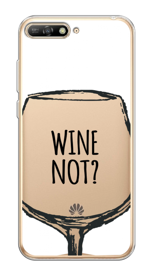 

Чехол на Huawei Y6 2018 "Wine not white", Белый, 67850-6