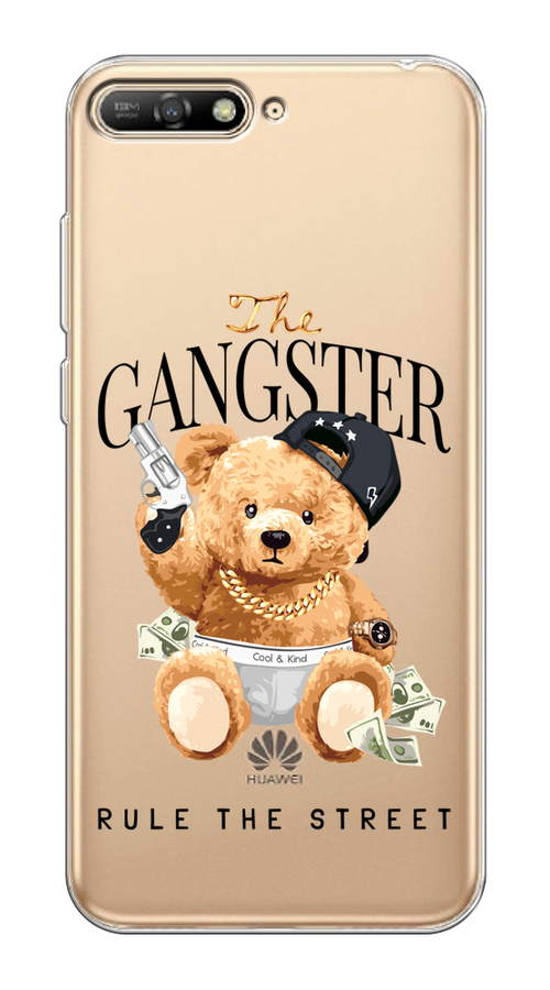 

Чехол на Huawei Y6 2018 "The Gangster", Бежевый;серый;черный, 67850-6