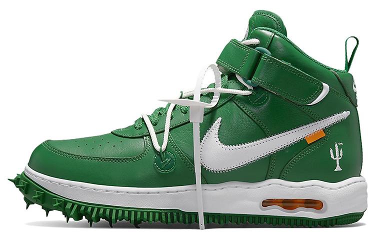 

Кроссовки унисекс Nike OFF-WHITE x Nike Air Force 1 Pine Green зеленые 38 EU, Зеленый, OFF-WHITE x Nike Air Force 1 Pine Green