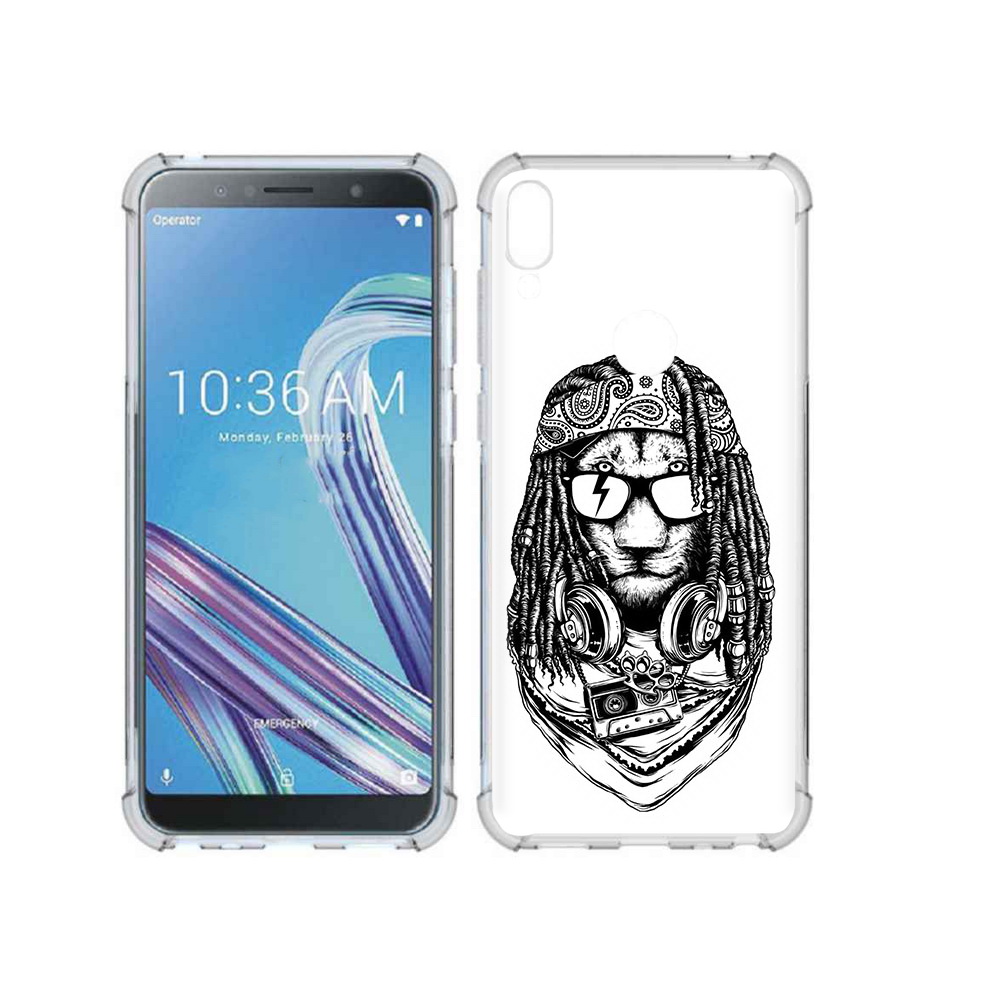 

Чехол MyPads Tocco для Asus ZenFone Max Pro (ZB602KL) дреды льва, Прозрачный, Tocco