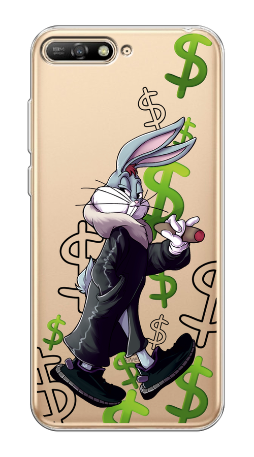 

Чехол на Huawei Y6 2018 "Rich Bugs Bunny", Зеленый;черный;голубой, 67850-6