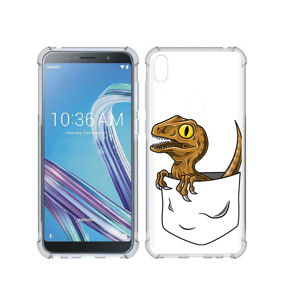 

Чехол MyPads Tocco для Asus ZenFone Max Pro (ZB602KL) динозавр в кармане, Прозрачный, Tocco