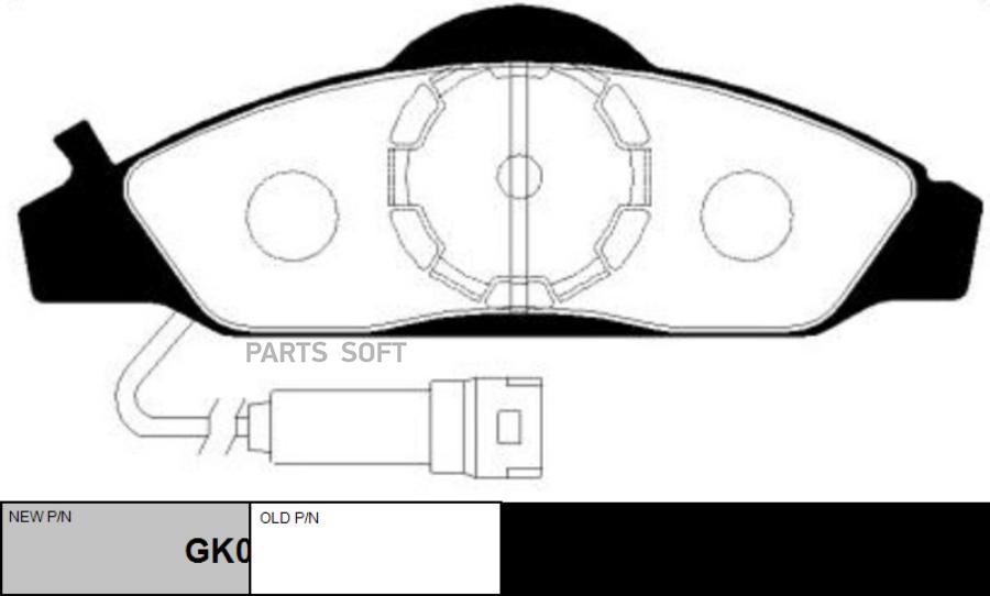 

Тормозные колодки Ctr GK0562