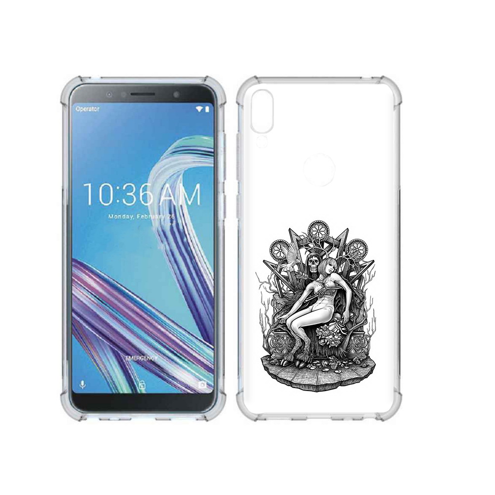 

Чехол MyPads Tocco для Asus ZenFone Max Pro (ZB602KL) девушка на троне, Прозрачный, Tocco