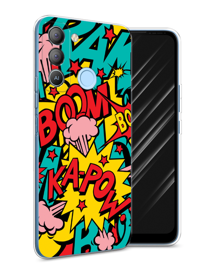 

Чехол Awog на Tecno POP 5 LTE "Постер pop art", Голубой;желтый;красный, 303050-9