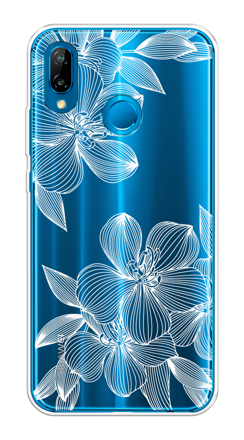 

Чехол на Huawei P20 Lite/Nova 3E "Крокус", Белый;прозрачный, 64450-1