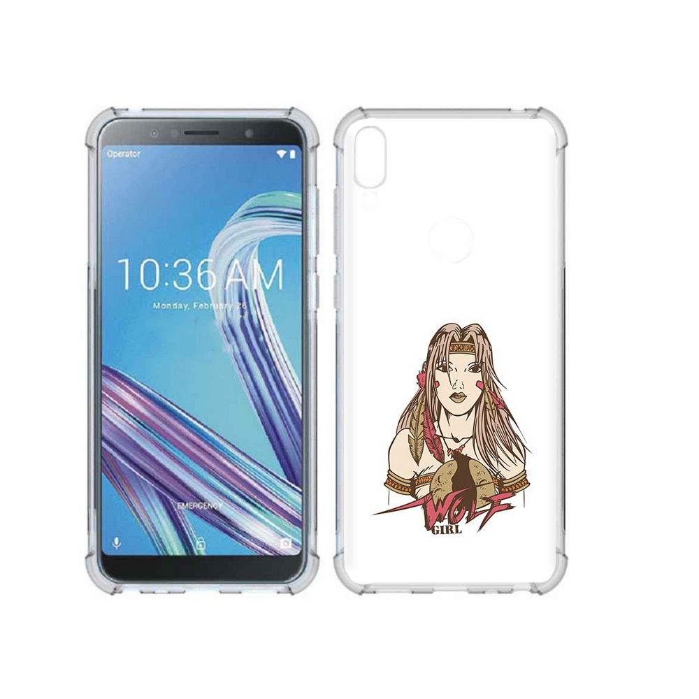 Чехол MyPads Tocco для Asus ZenFone Max Pro (ZB602KL) девушка волк