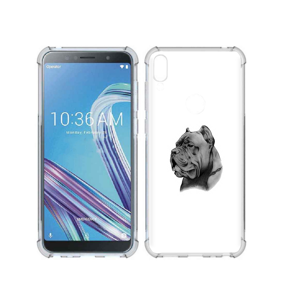 

Чехол MyPads Tocco для Asus ZenFone Max Pro (ZB602KL) грозный бульдог, Прозрачный, Tocco