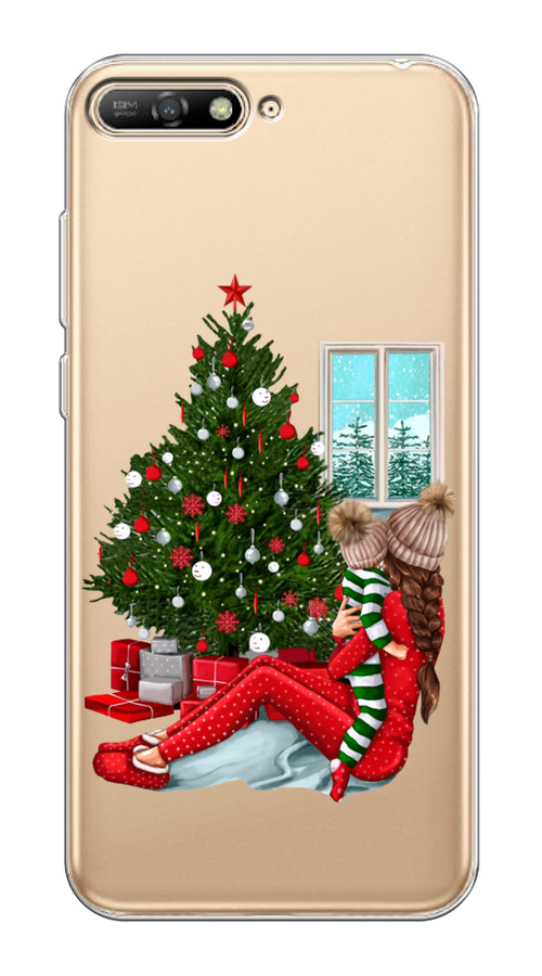 

Чехол на Huawei Y6 2018 "Новый год с мамой", Красный;зеленый;голубой, 67850-6