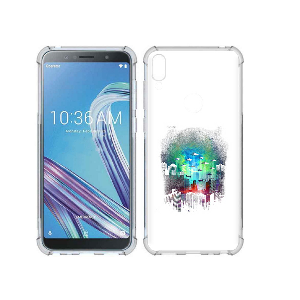 Чехол MyPads Tocco для Asus ZenFone Max Pro (ZB602KL) город в свечении