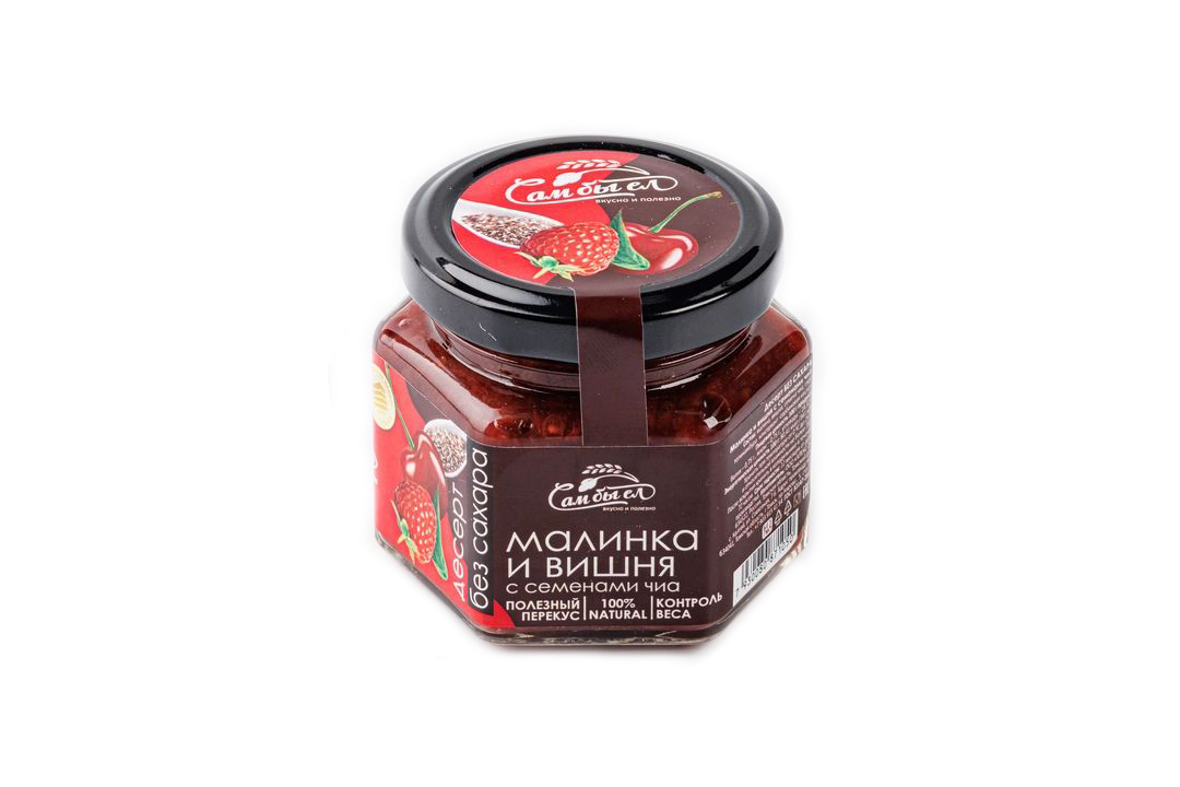 

Десерт ВкусВилл из малины, вишни и семян чиа 130 г