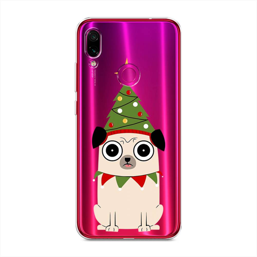 

Чехол для Xiaomi Redmi Note 7 "Собачка с ёлочкой", Бежевый;красный;зеленый, 34750-1