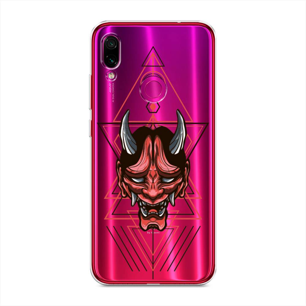 

Чехол для Xiaomi Redmi Note 7 "Hanya Oni mask", Серый;красный;черный, 34750-4