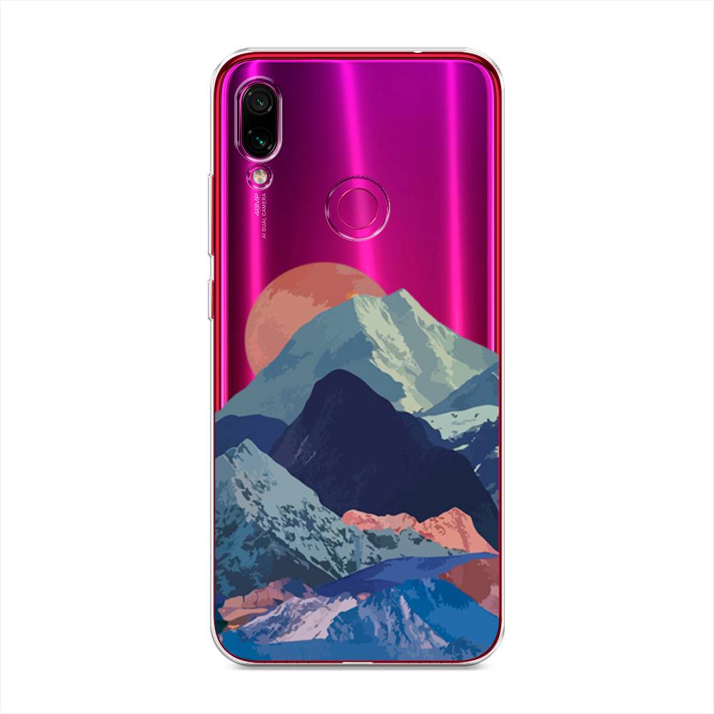 

Чехол на Xiaomi Redmi Note 7 "Закат в снежных горах", Красный;серый;голубой, 34750-2