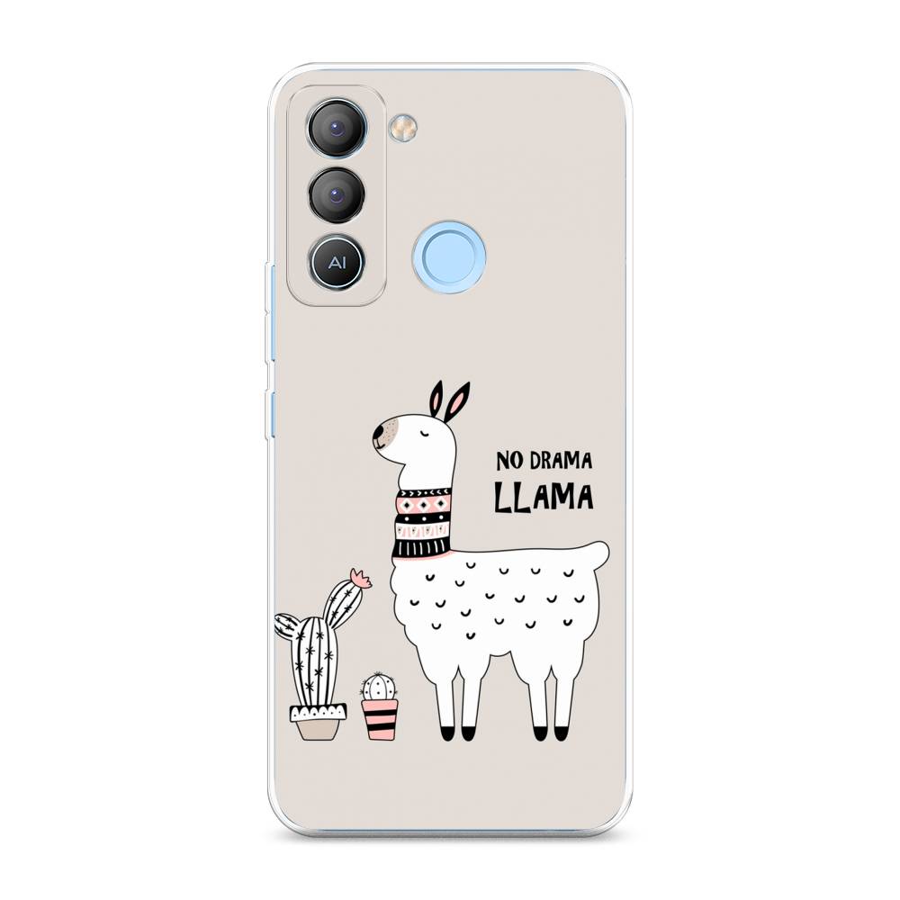 

Чехол Awog на Tecno POP 5 LTE "No drama LLama", Бежевый;серый;белый, 303050-2