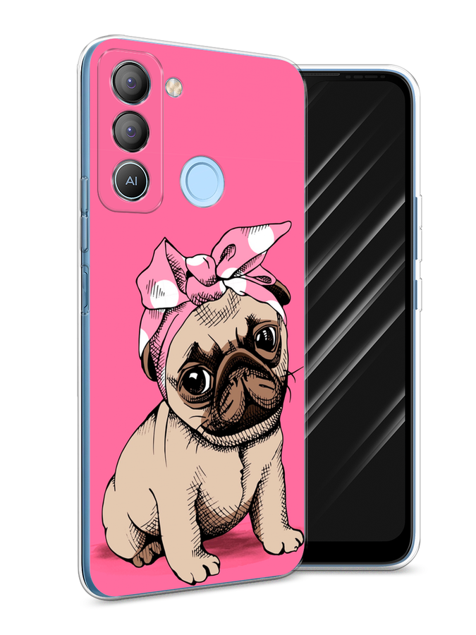 

Чехол Awog на Tecno POP 5 LTE "Dog Pin-Up", Розовый;бежевый, 303050-2