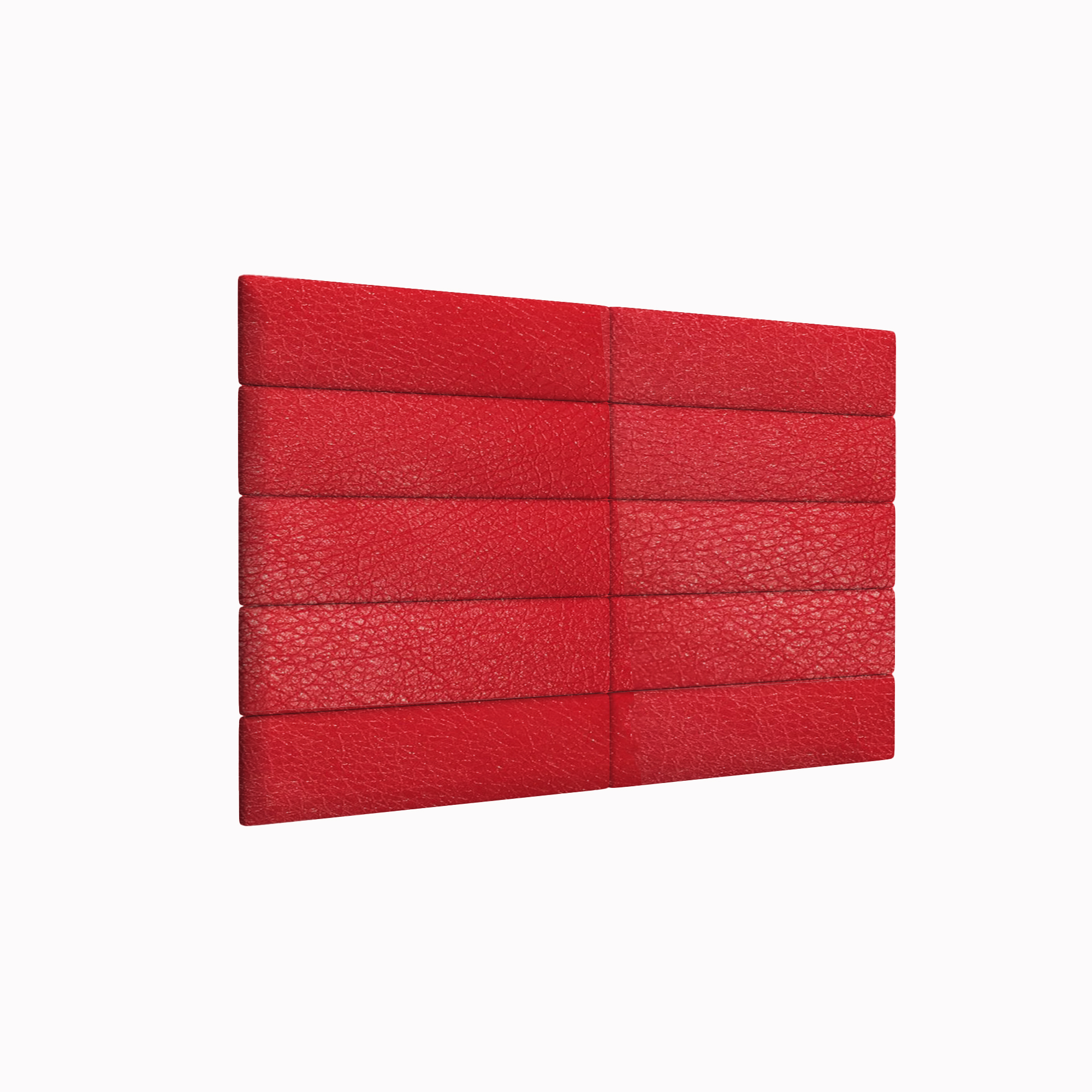 фото Мягкие стеновые панели eco leather red 15х60 см 2 шт. tartilla