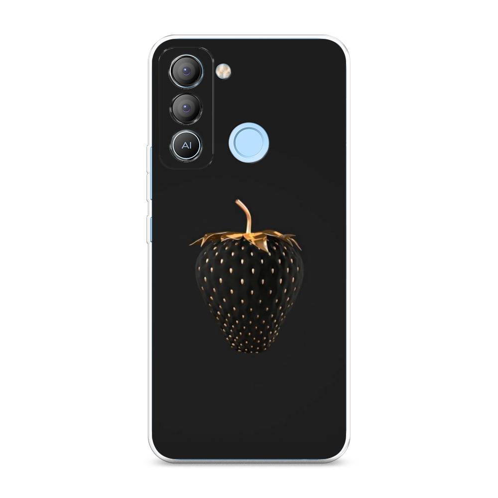 фото Чехол awog для tecno pop 5 lte "черно-золотая клубника"