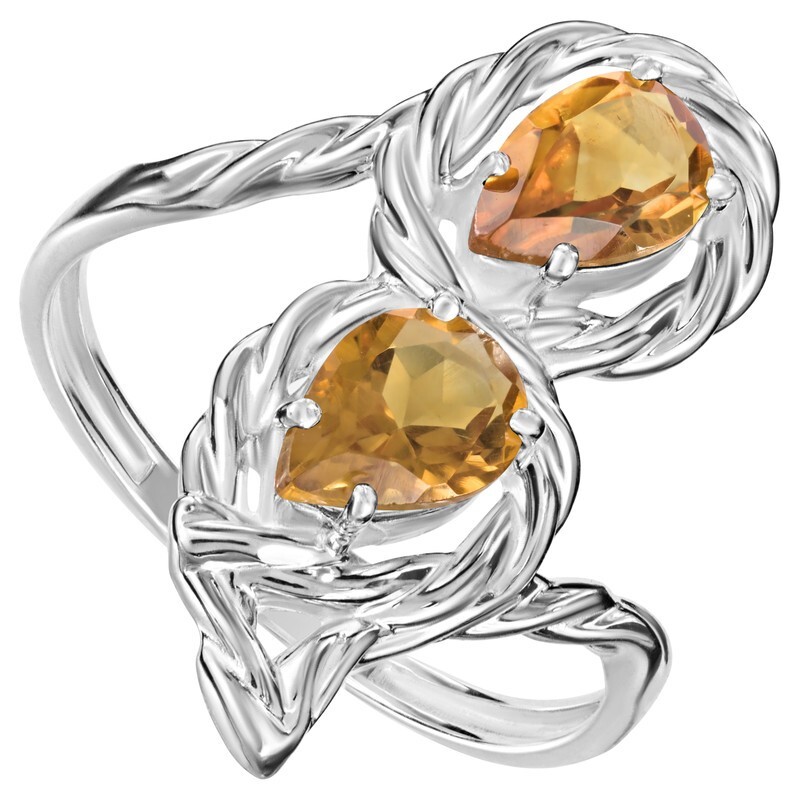 

Кольцо из серебра с цитрином р. , LAZURIT-ONLINE 8485PD, 8485PD