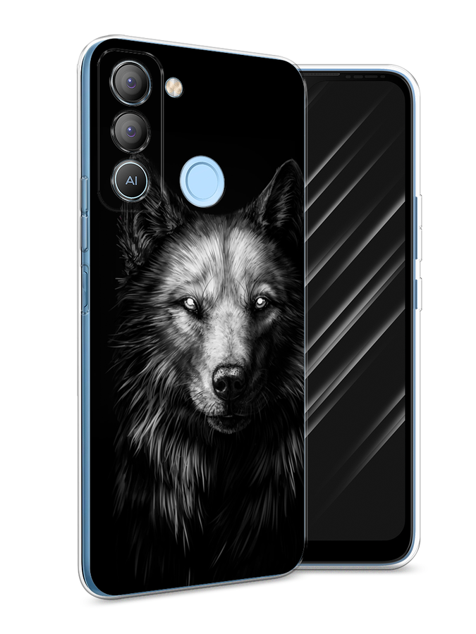 

Чехол Awog на Tecno POP 5 LTE "Волк черно белый", Серый;бежевый;белый, 303050-1