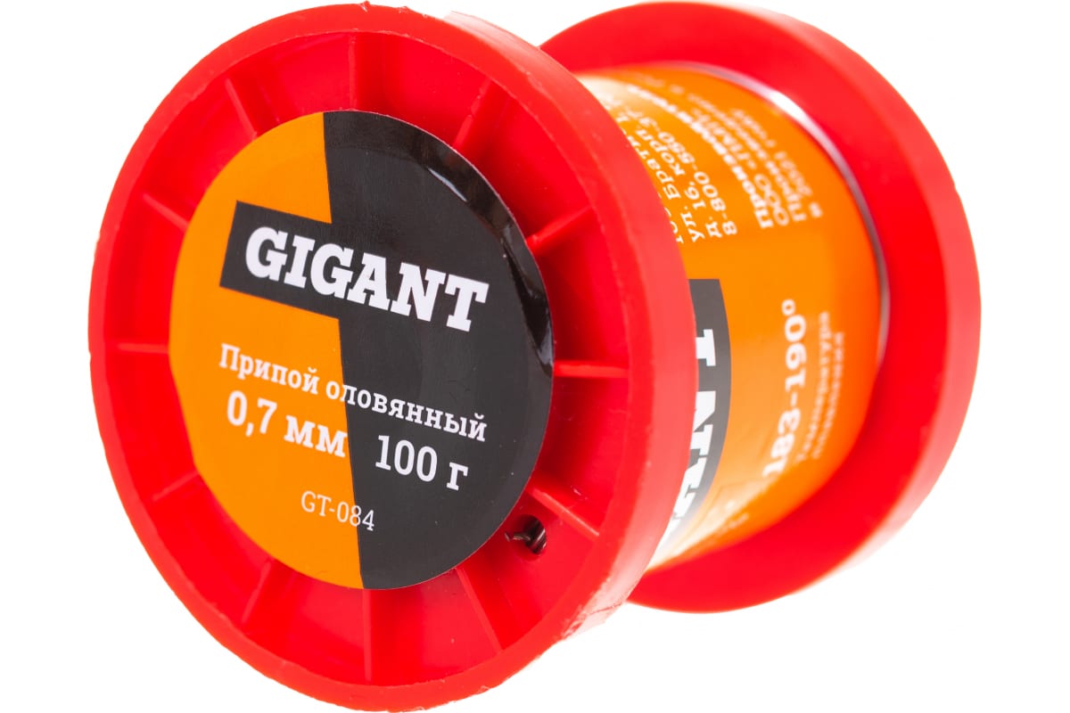 Припой Sn60 Pb40 проволока 07 мм 100 г Gigant GT-084 2370₽