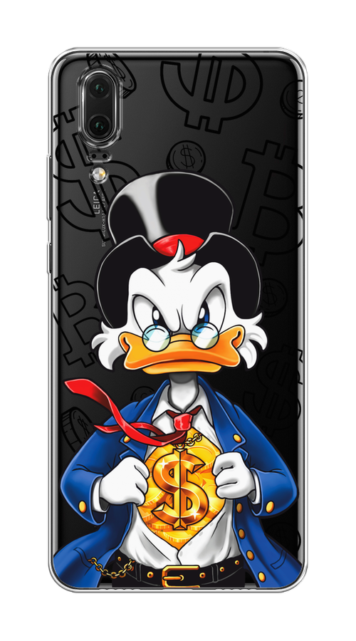 

Чехол на Huawei P20 "Scrooge Goldman", Черный;белый;синий, 64350-1