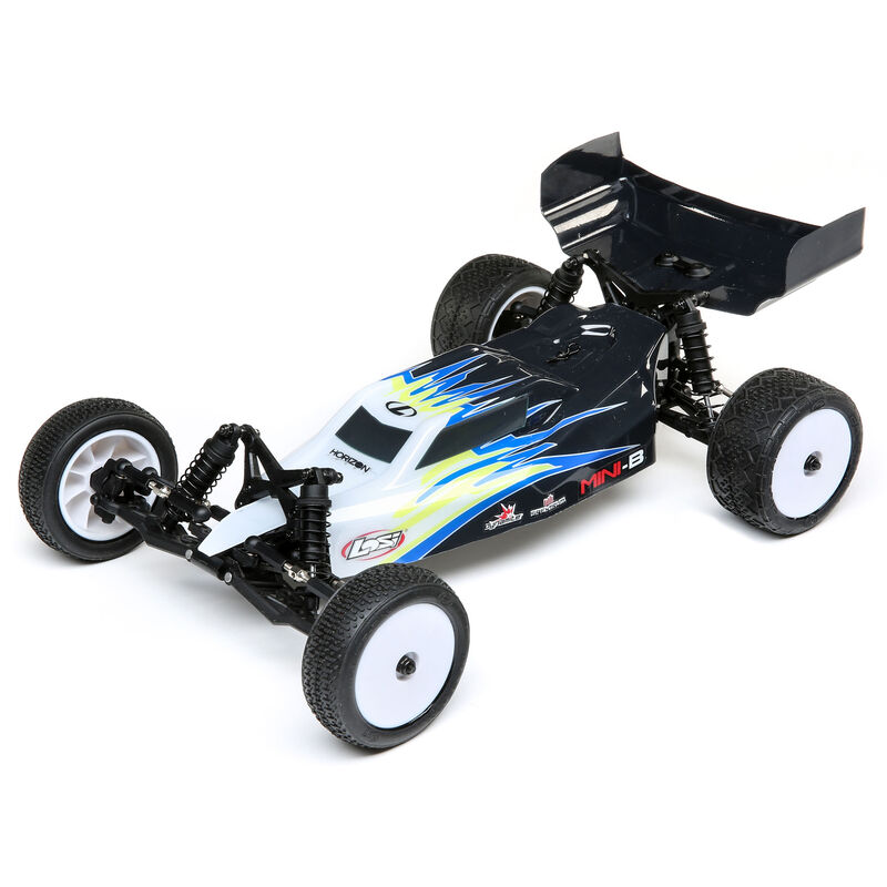 фото Радиоуправляемая машинка багги losi 1:16 mini-b brushed rtr 2wd (чёрный/белый)