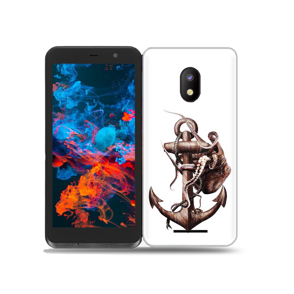 

Чехол MyPads Tocco для BQ 5045L Wallet ржавый якорь, Прозрачный, Tocco