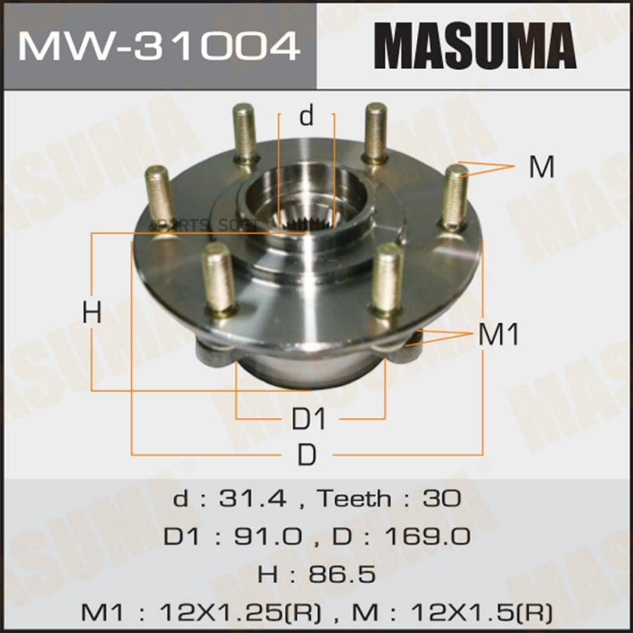 Подшипник передней ступицы Mitsubishi Pajero IV 06> Masuma MW31004