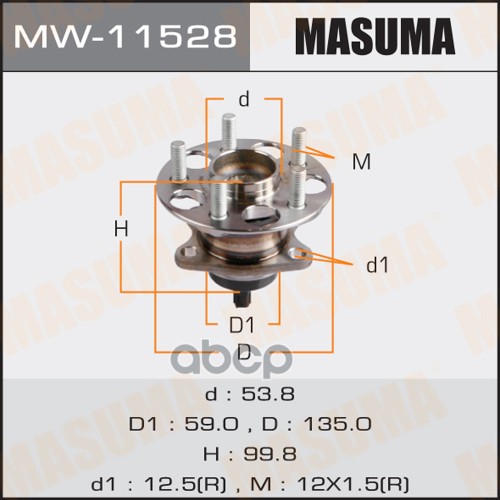 Ступица Masuma Mw-11528 Masuma Mw11528