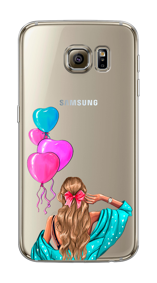 

Чехол Awog на Samsung Galaxy S6 edge "День Рождения", Голубой;розовый;бежевый, 24450-7