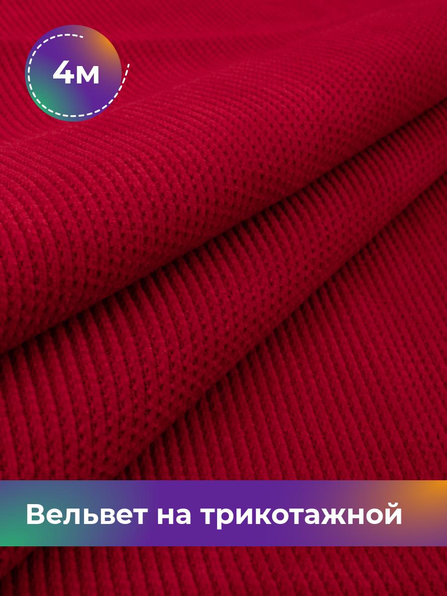 

Ткань Вельвет на трикотажной основе Shilla, отрез 4 м * 150 см, красный 003, Коричневый, 18109195