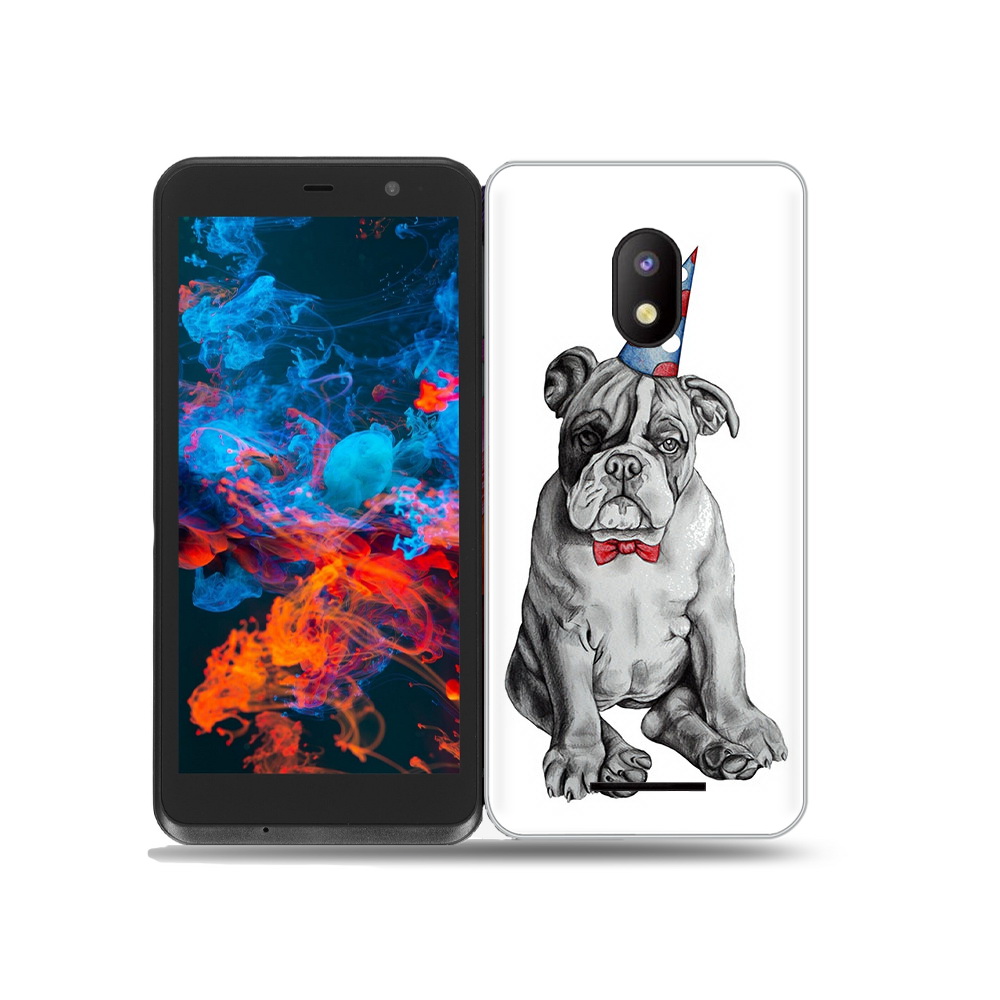 

Чехол MyPads Tocco для BQ 5045L Wallet праздничный щенок, Прозрачный, Tocco