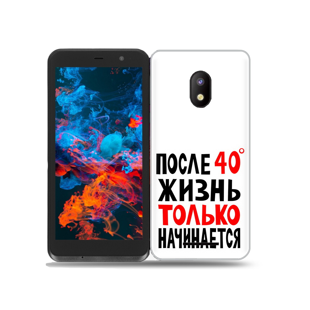

Чехол MyPads Tocco для BQ 5045L Wallet после 40 жизнь начинается, Прозрачный, Tocco