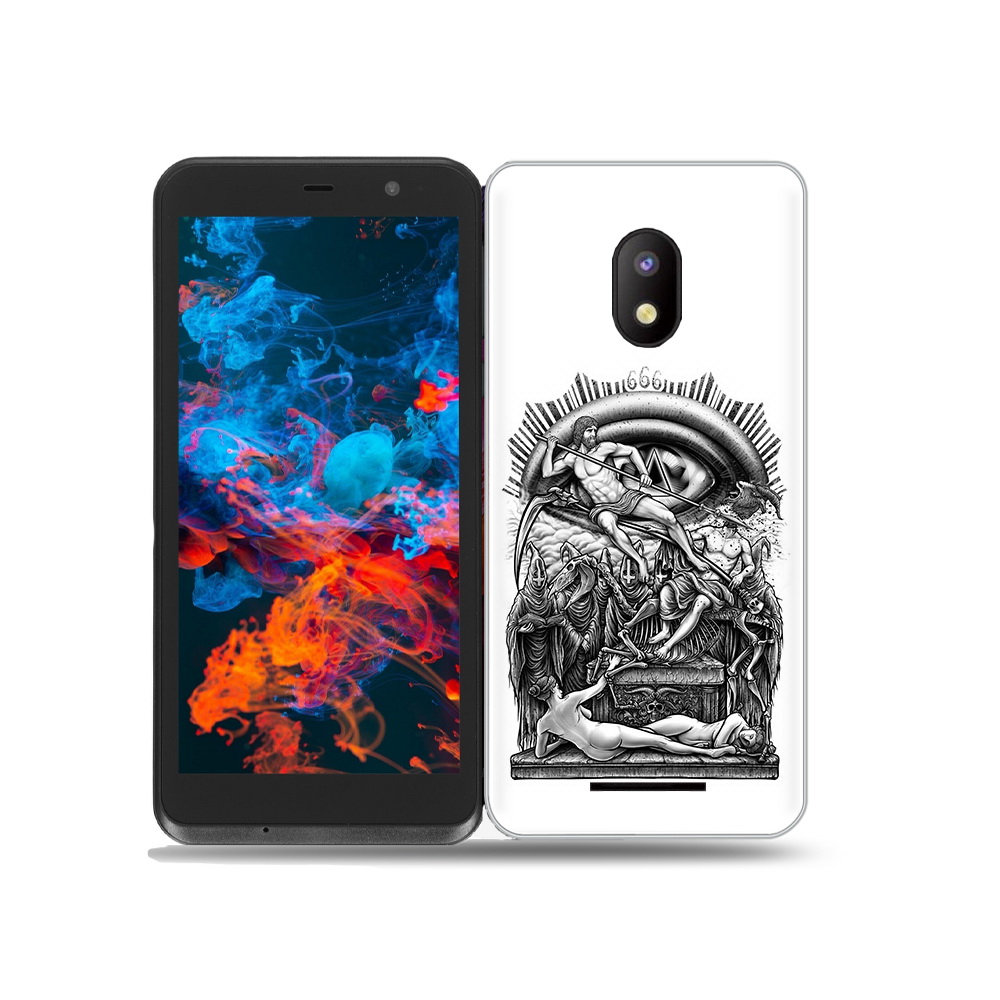 

Чехол MyPads Tocco для BQ 5045L Wallet оракул черно белый, Прозрачный, Tocco