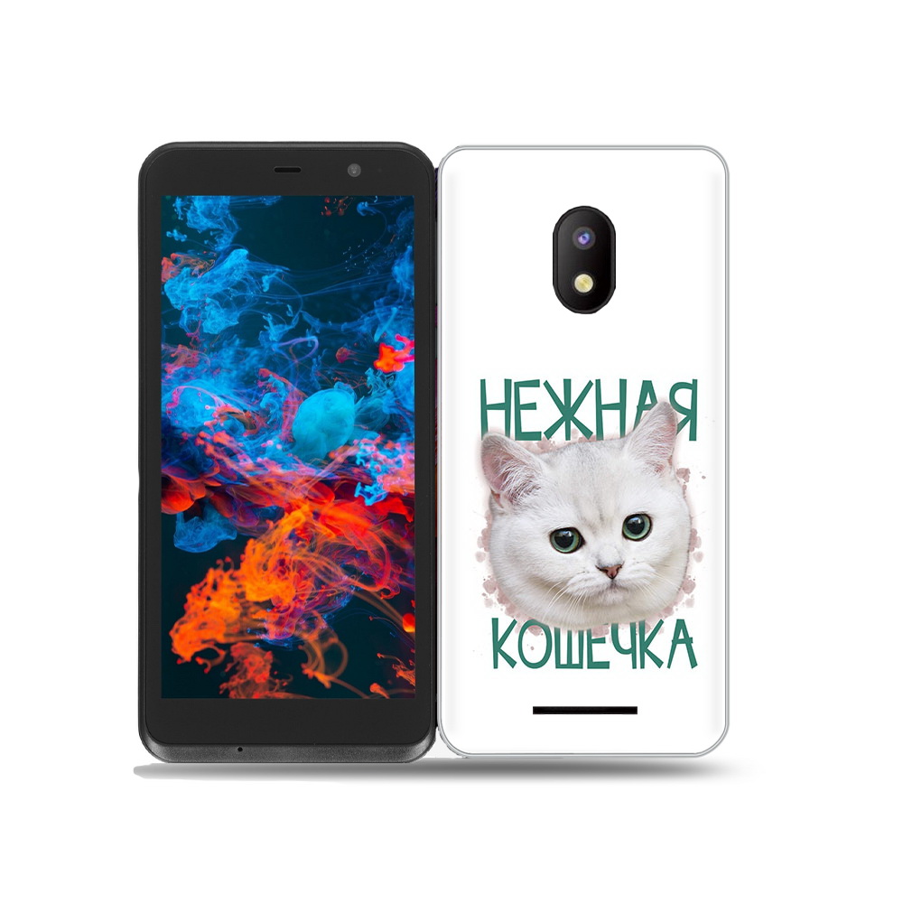 

Чехол MyPads Tocco для BQ 5045L Wallet нежная кошечка, Прозрачный, Tocco