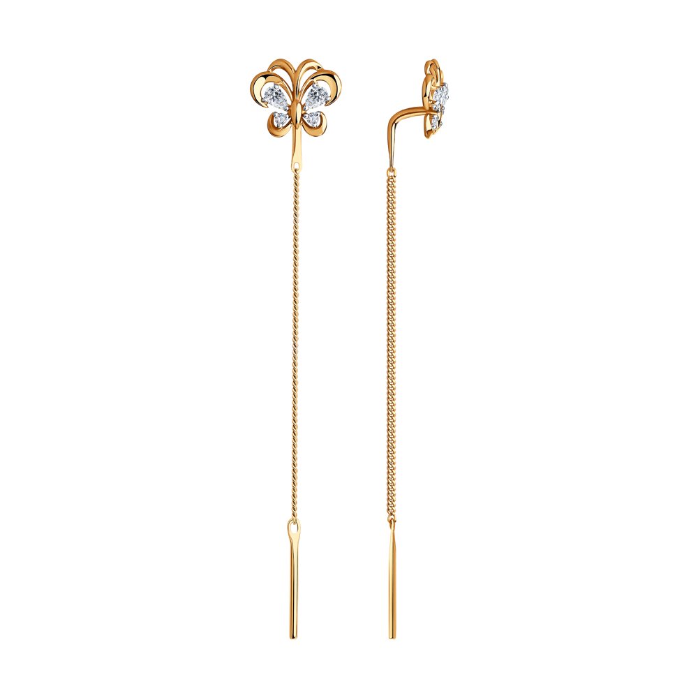 

Серьги женские из золота SOKOLOV 028869, фианит, 028869