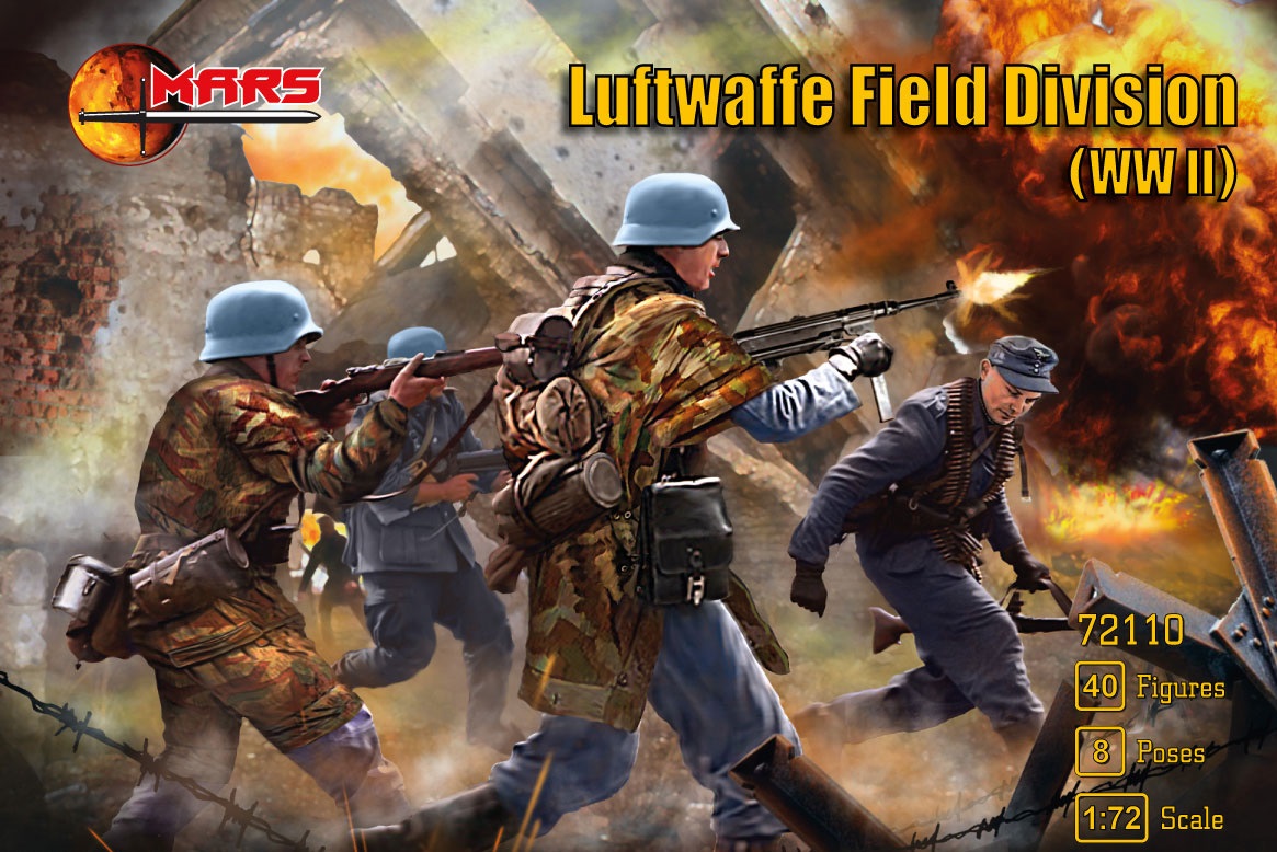 

72110MR Фигуры German Luftwaffe Field Division WWII 1/72 Mars