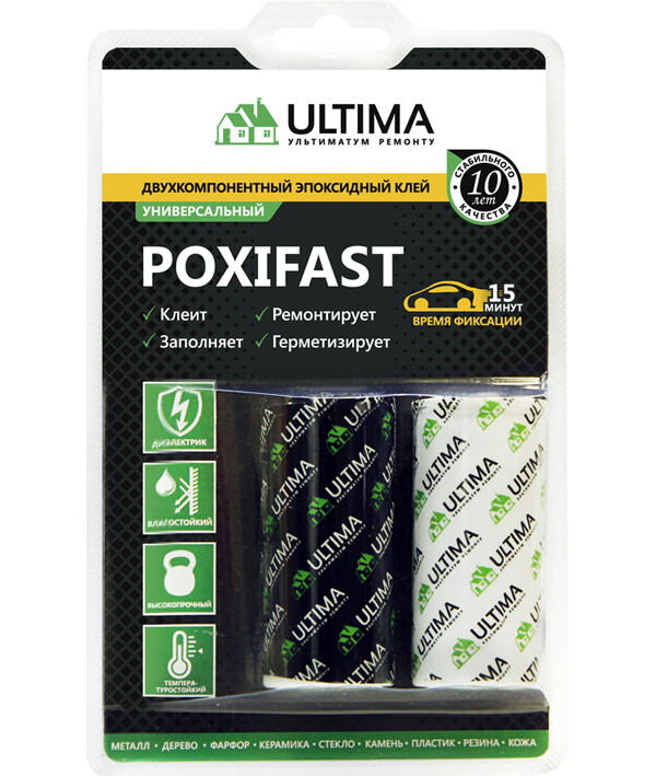 Клей Ultima Poxifast эпоксидный двухкомпонентный 60 г