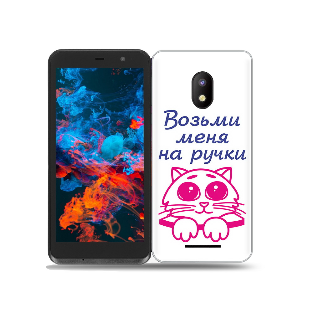 

Чехол MyPads Tocco для BQ 5045L Wallet мяу, Прозрачный, Tocco