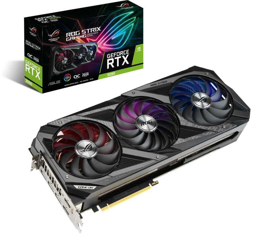 фото Видеокарта asus rog strix geforce rtx 3090 oc (rog-strix-rtx3090-o24g-gaming)